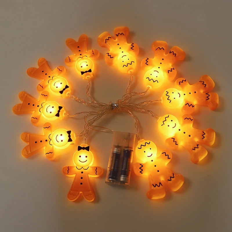 Christmas LED String Lights – Santa Claus & Gingerbread Man