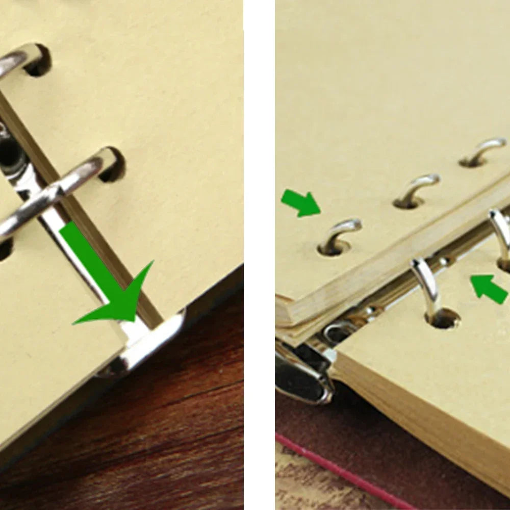 Retro Notebooks Agenda Binder Leather Cover