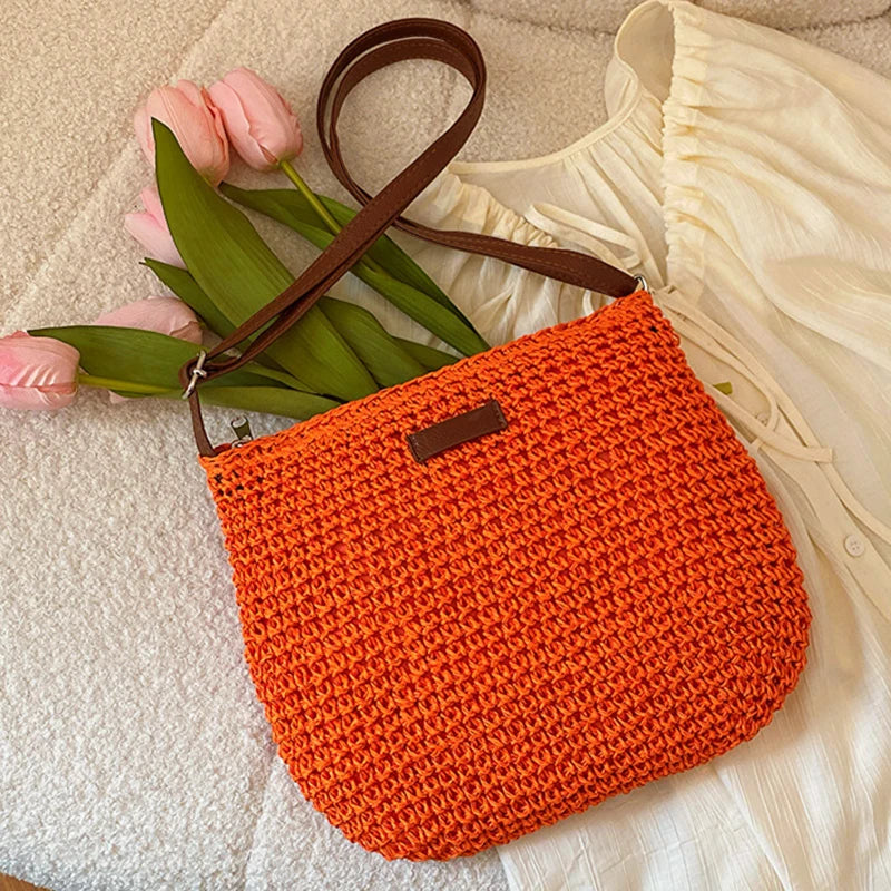 Bohemian Straw Tote Bag