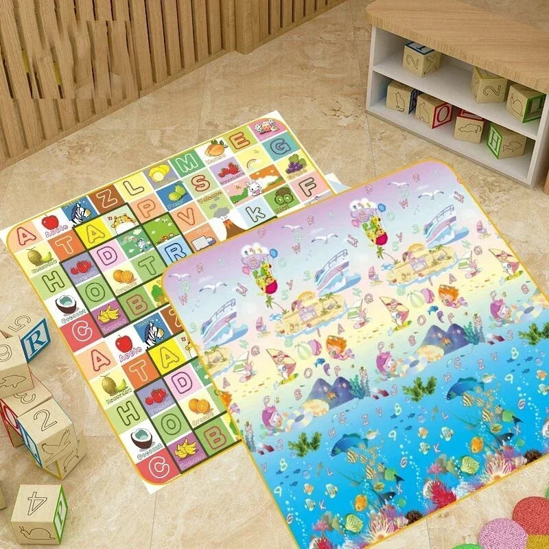 Foldable Double-Sided Baby Play Mat – Soft Foam Educational Rug