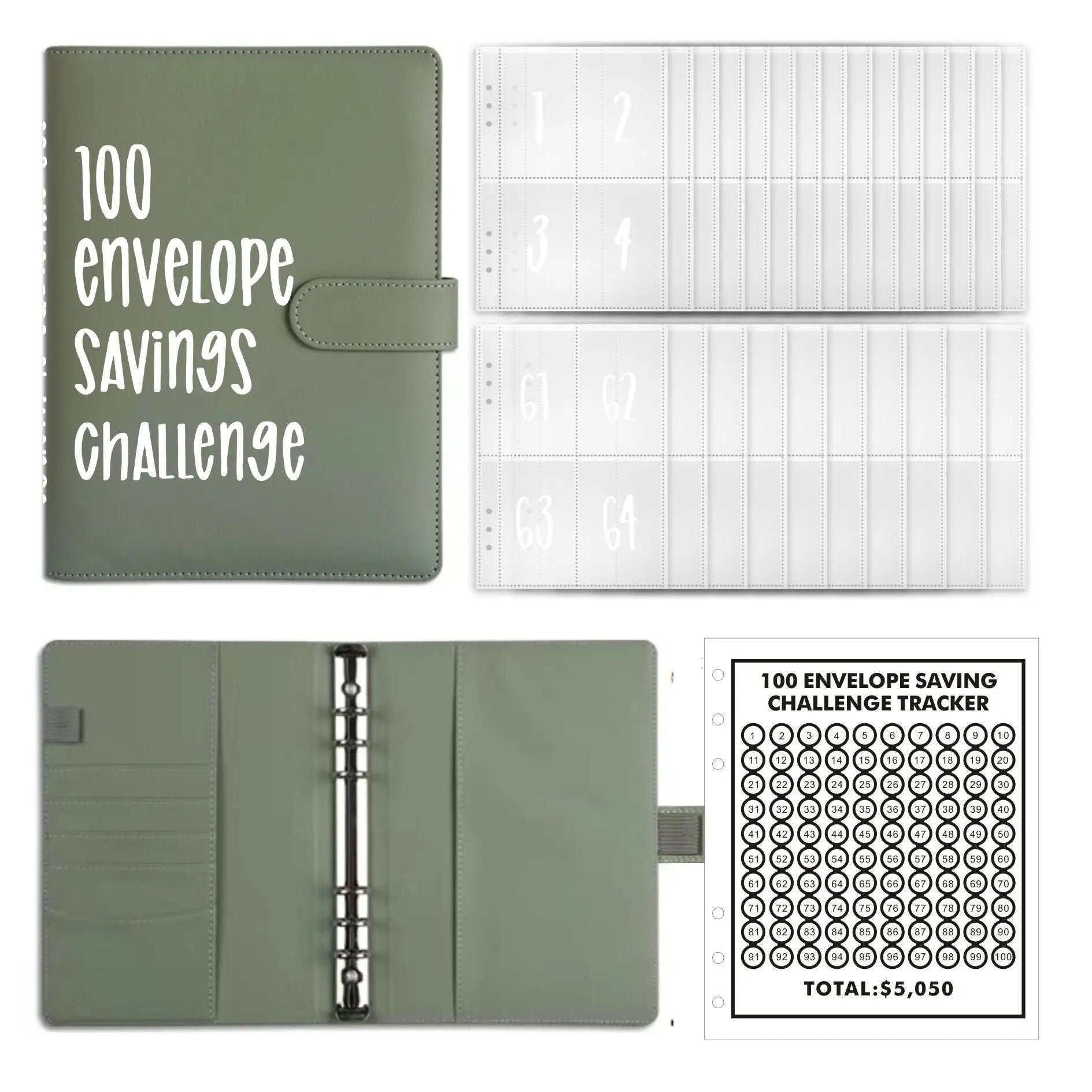 100 Envelopes Money Saving Challenge Budget Binder