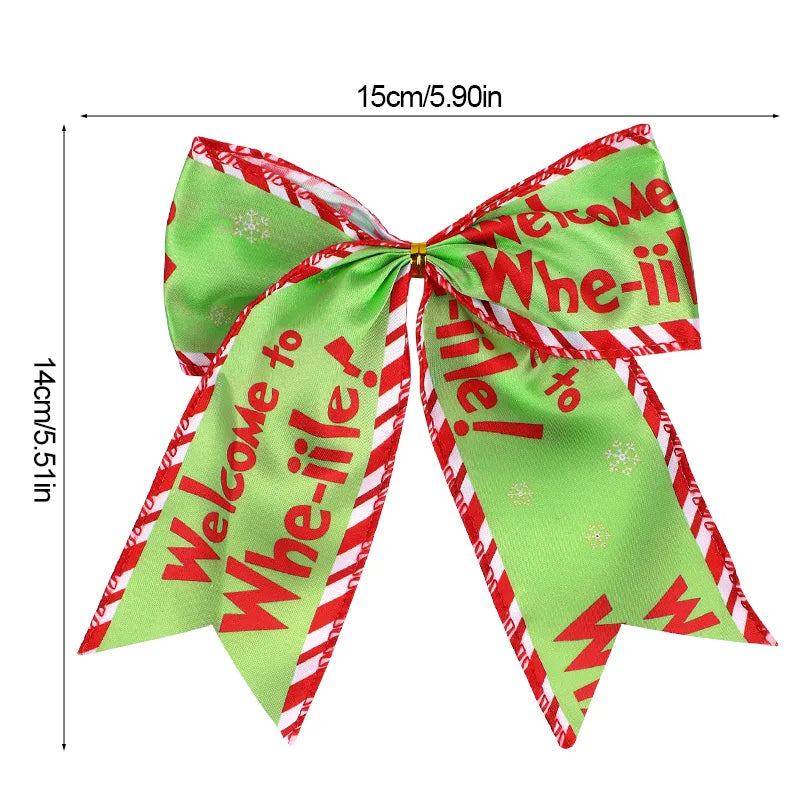 Red & Green Polka Dot Christmas Bows