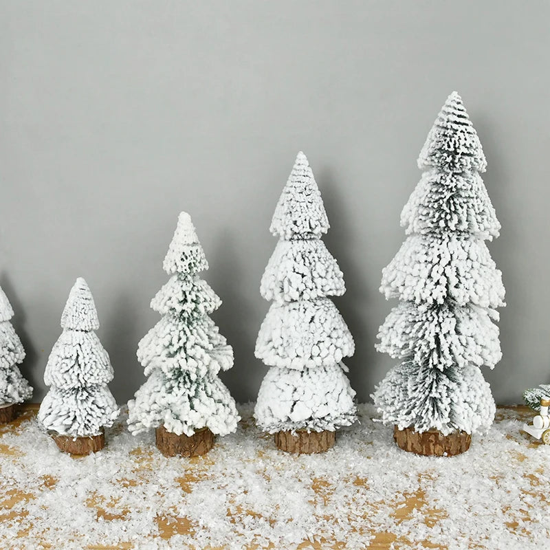 Mini Christmas Snow Pine Trees