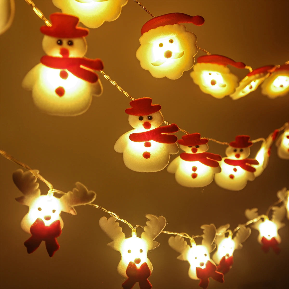 Snowman LED Garland String Lights