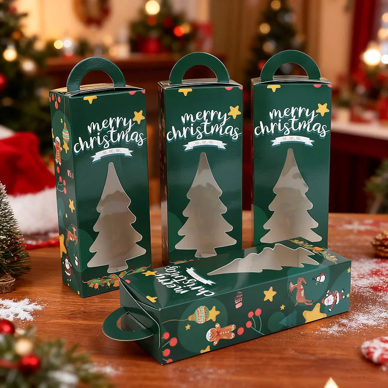 Christmas Tree Gift Boxes with Clear Window