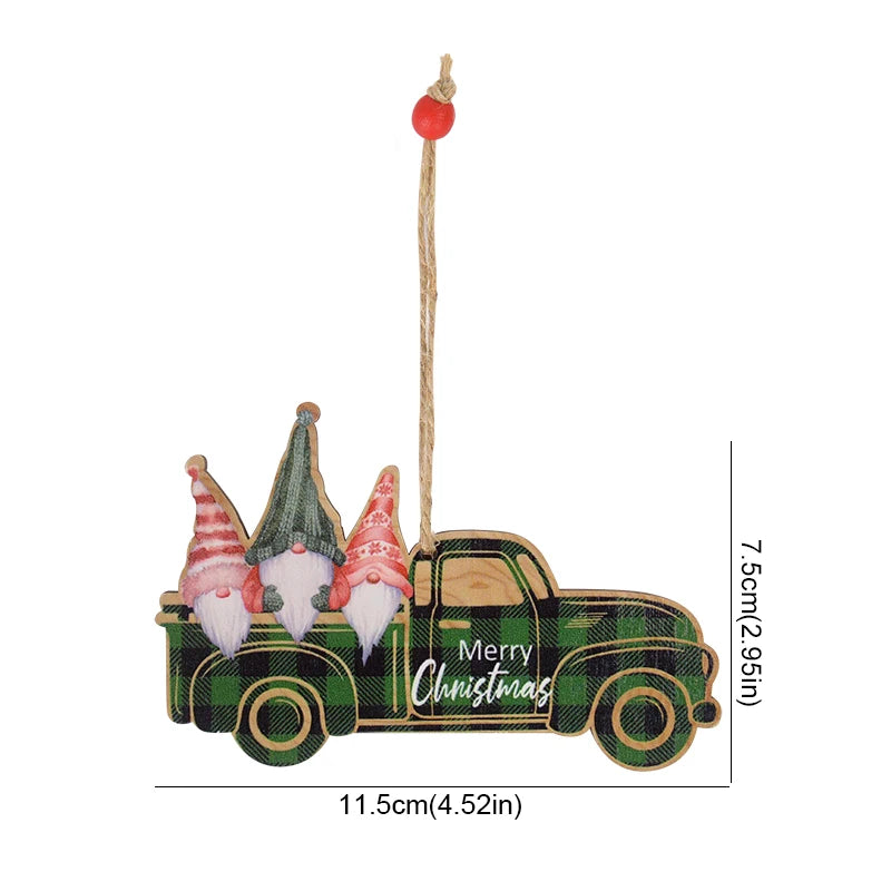 Wooden Christmas Tree Desktop Ornament