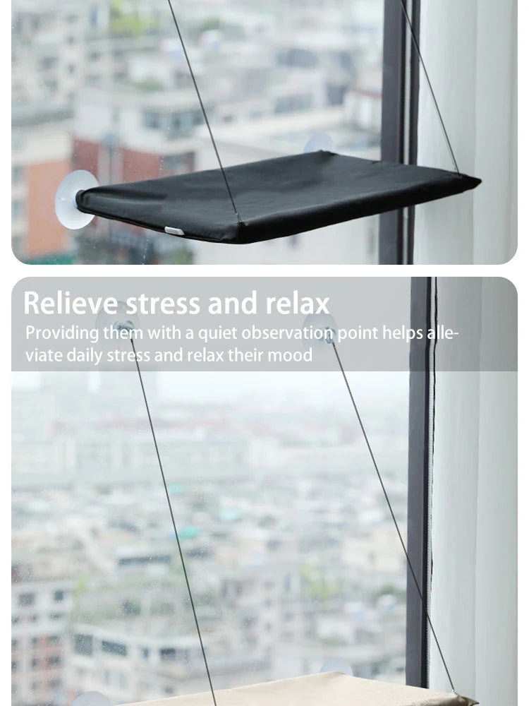 Ultra-Soft Pet Window Hammock Bed