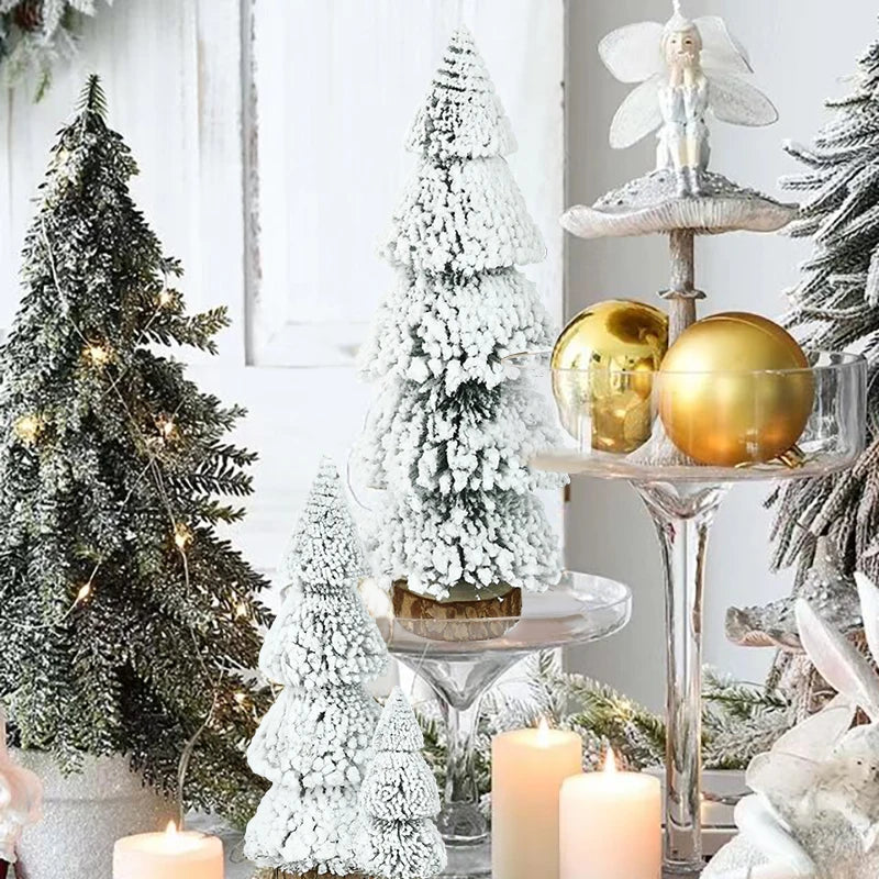 Mini Christmas Snow Pine Trees