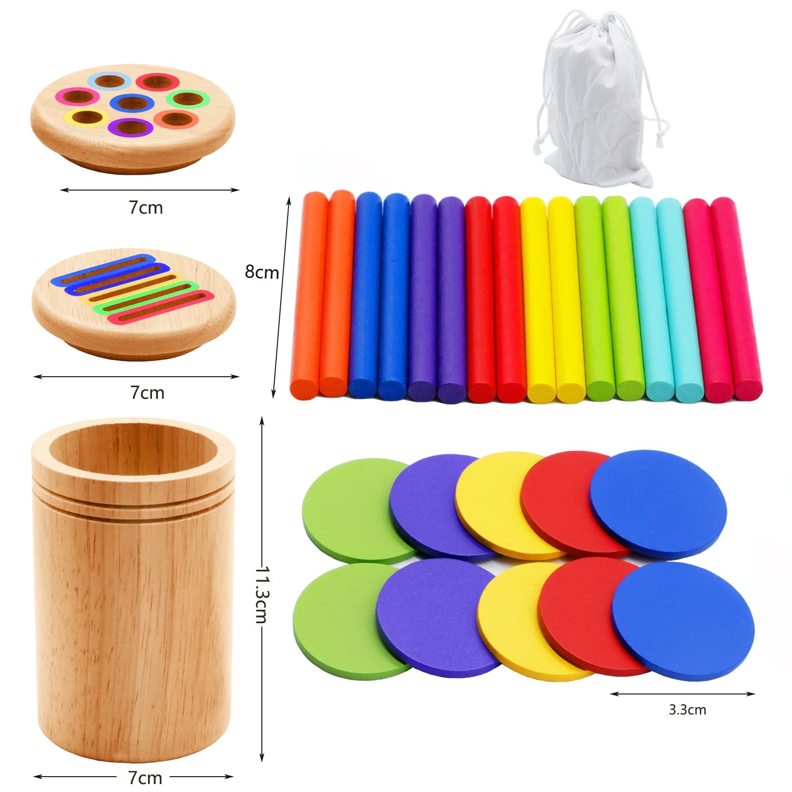 Montessori Wooden Color Sorting Toy