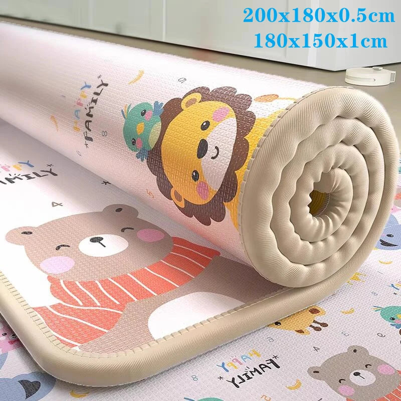 Foldable Double-Sided Baby Play Mat – Soft Foam Educational Rug