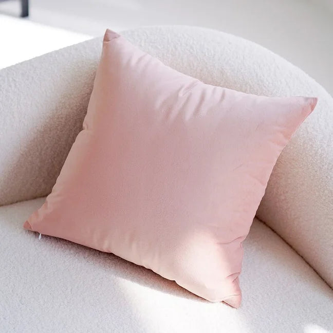 Pink Embroidered Decorative Cushion Cover – Floral Design