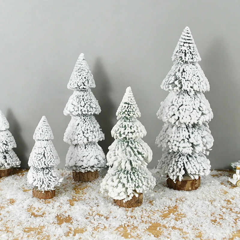 Mini Christmas Snow Pine Trees