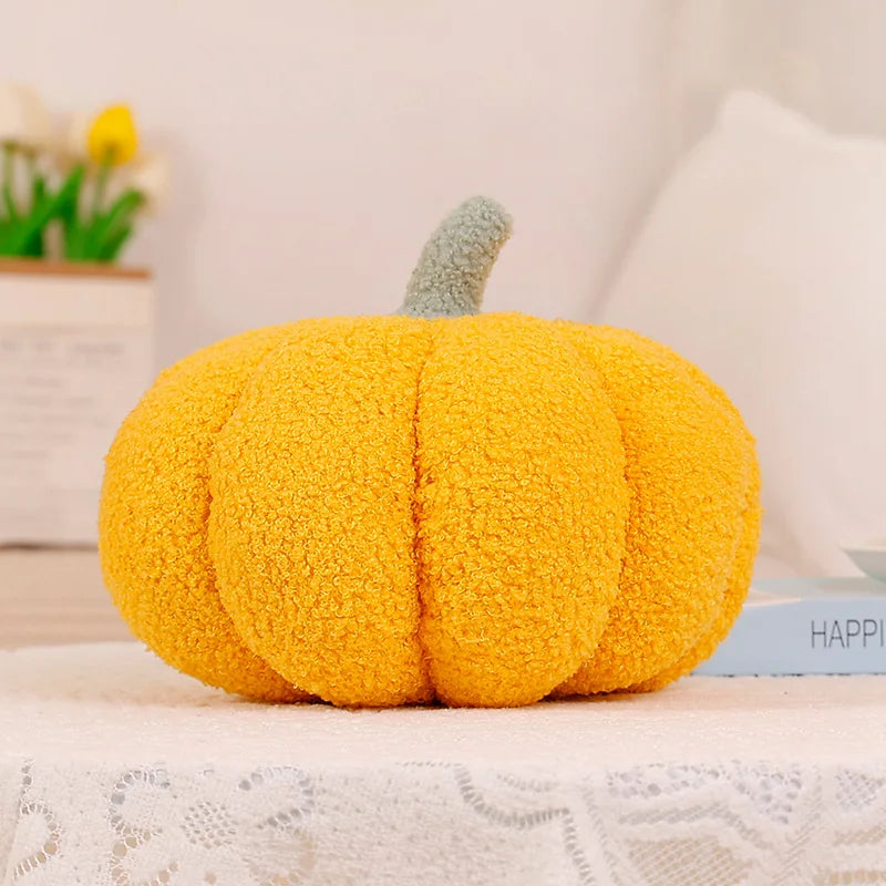 Pumpkin Shaped Plush Throw Pillow