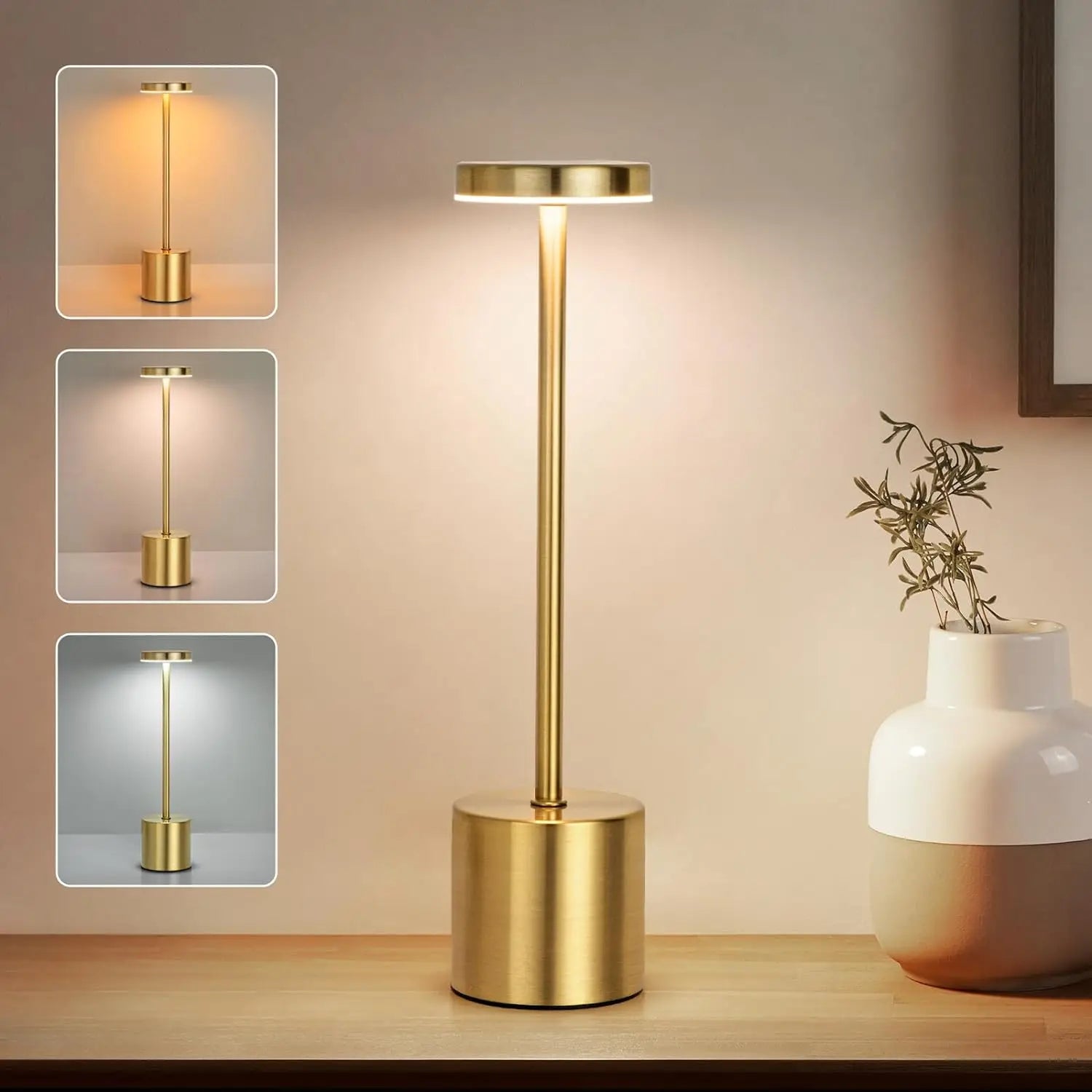Touch Control LED Lamp – Portable, Dimmable, Metal Design