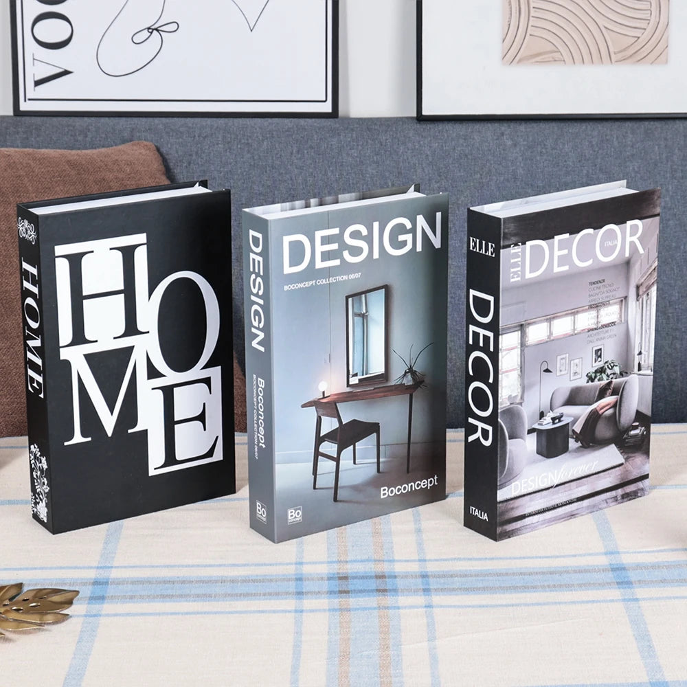 3Pcs Fashion Fake Books Living Room Decoration Designer Books