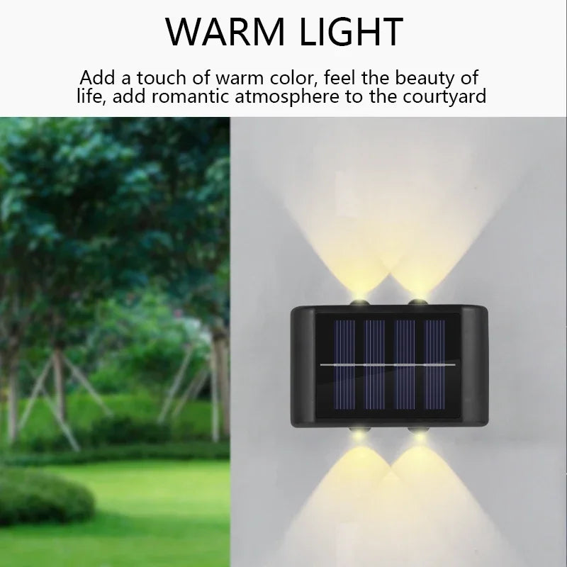 Solar Waterproof Wall Light for Courtyard Garden
