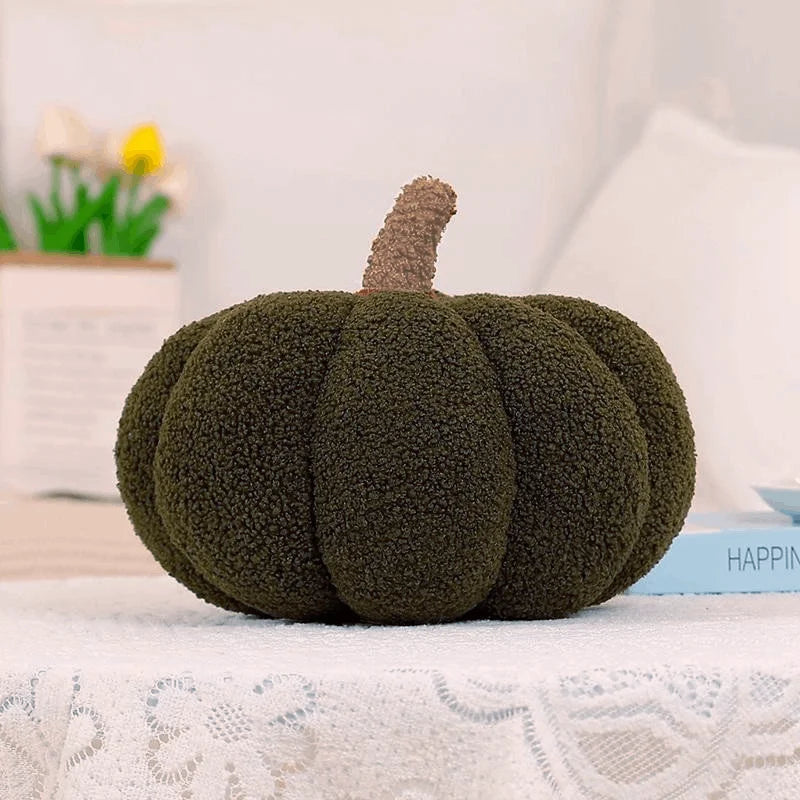 Pumpkin Shaped Plush Throw Pillow