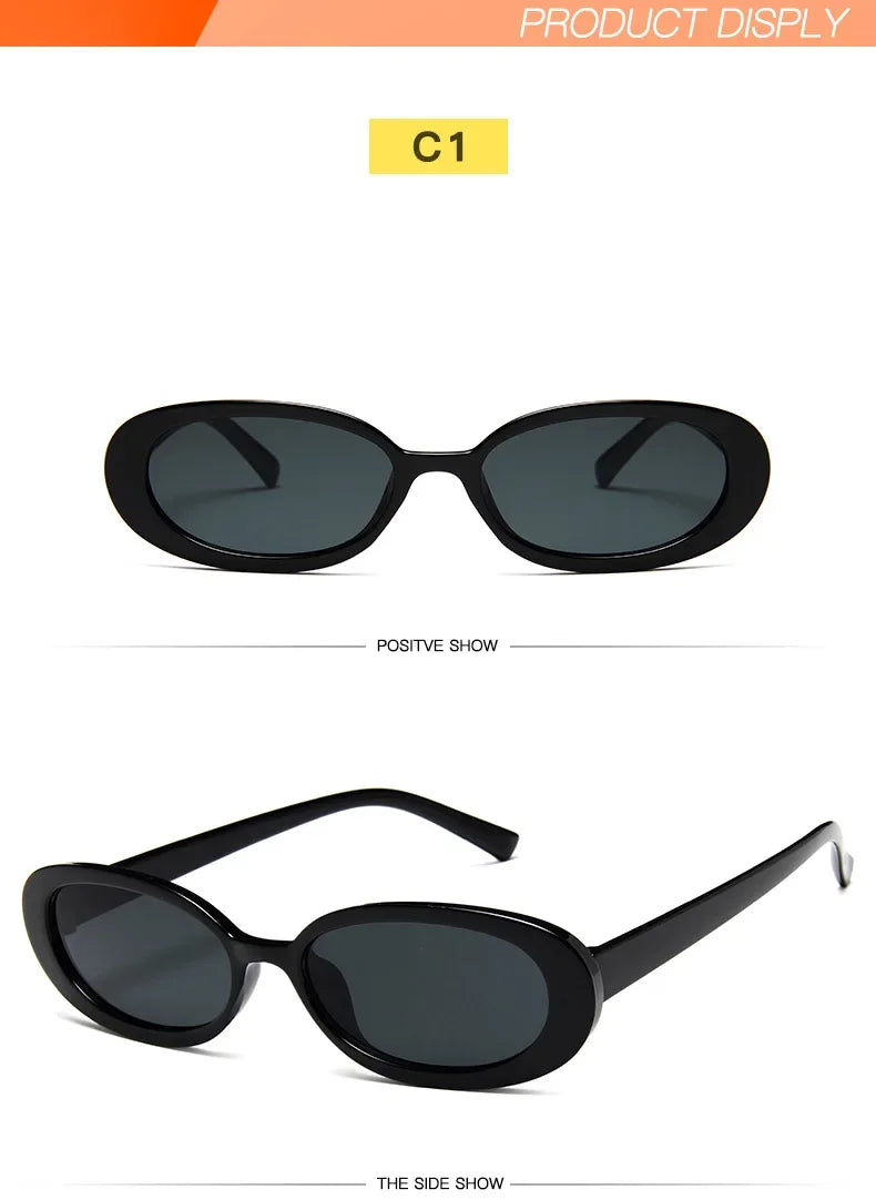 Vintage Oval Sunglasses for Women
