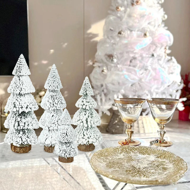 Mini Christmas Snow Pine Trees