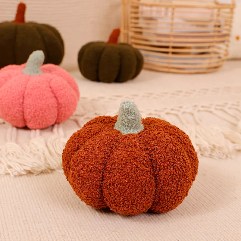 Pumpkin Shaped Plush Throw Pillow
