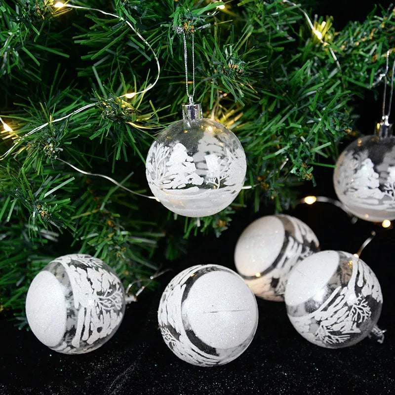 Clear Hanging Baubles for Christmas Tree Decoration