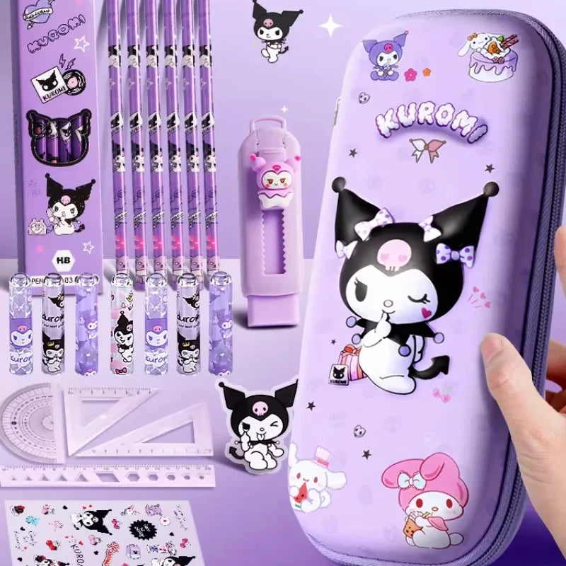 Kuromi, Melody & Cinnamoroll Pencil Case