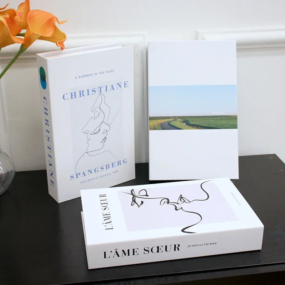 3Pcs Fashion Fake Books Living Room Decoration Designer Books