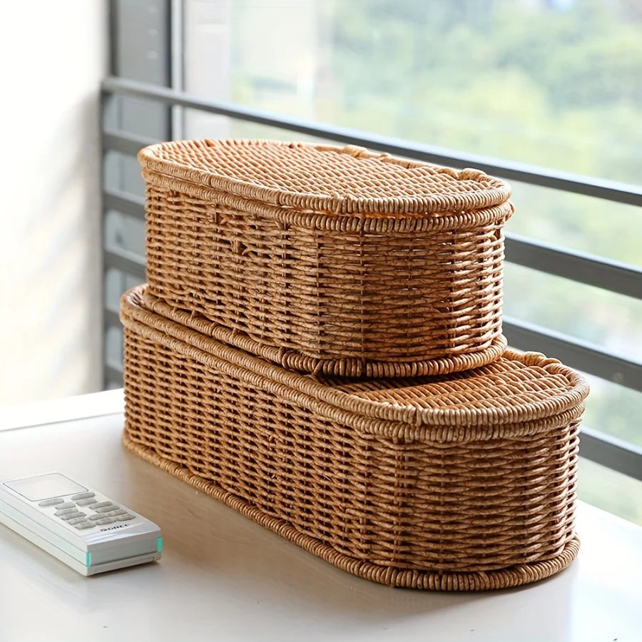 Bohemian Imitation Rattan Storage Basket