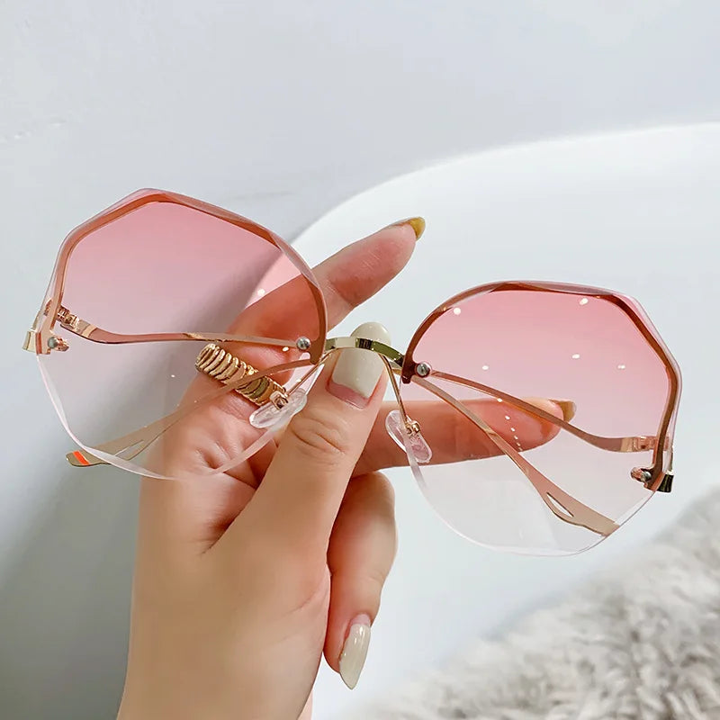 Vintage Oversized Square Sunglasses For Women
