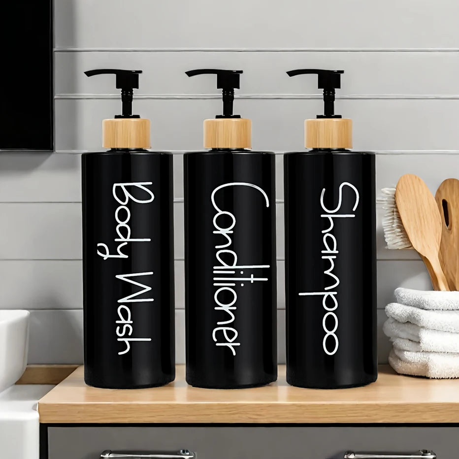 3-Piece Refillable Bathroom Soap Dispenser Set