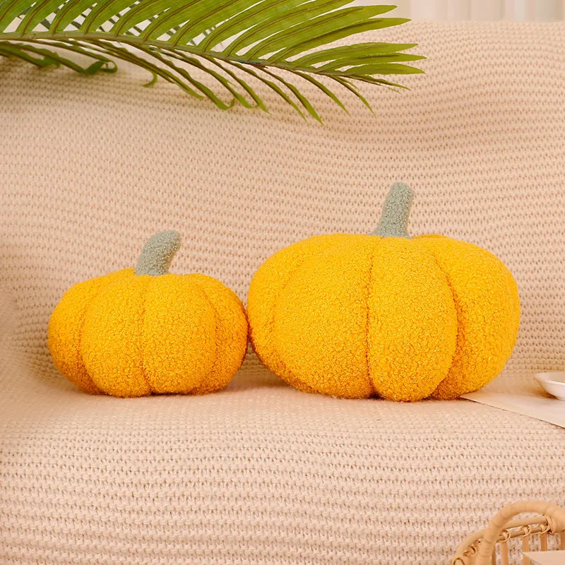 Pumpkin Shaped Plush Throw Pillow