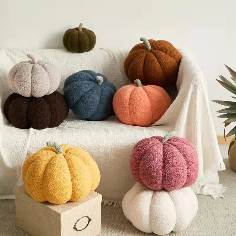 Pumpkin Shaped Plush Throw Pillow