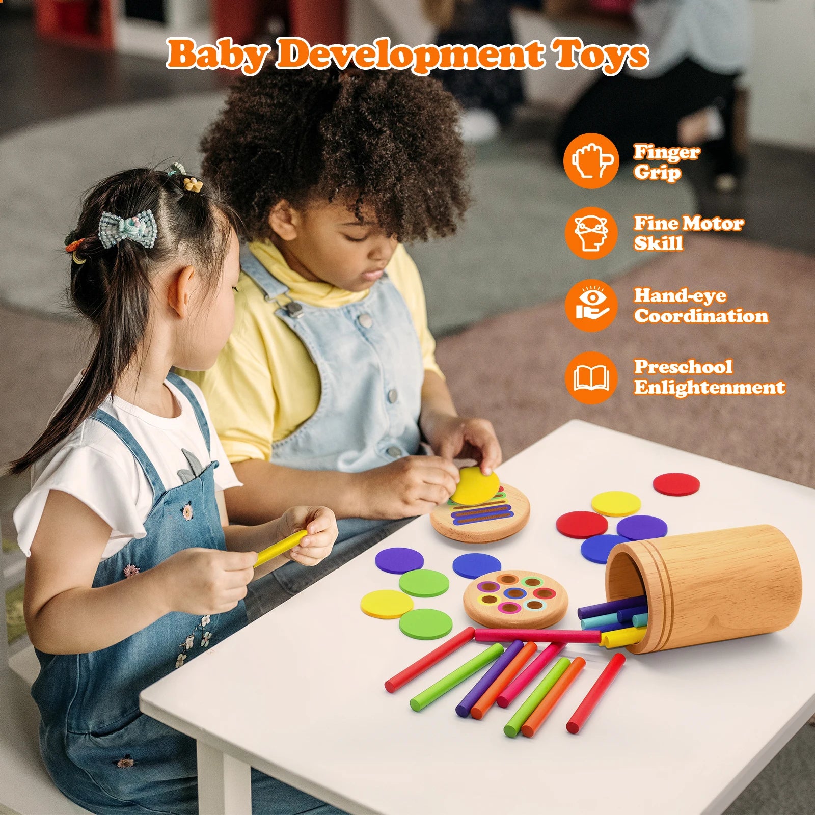 Montessori Wooden Color Sorting Toy