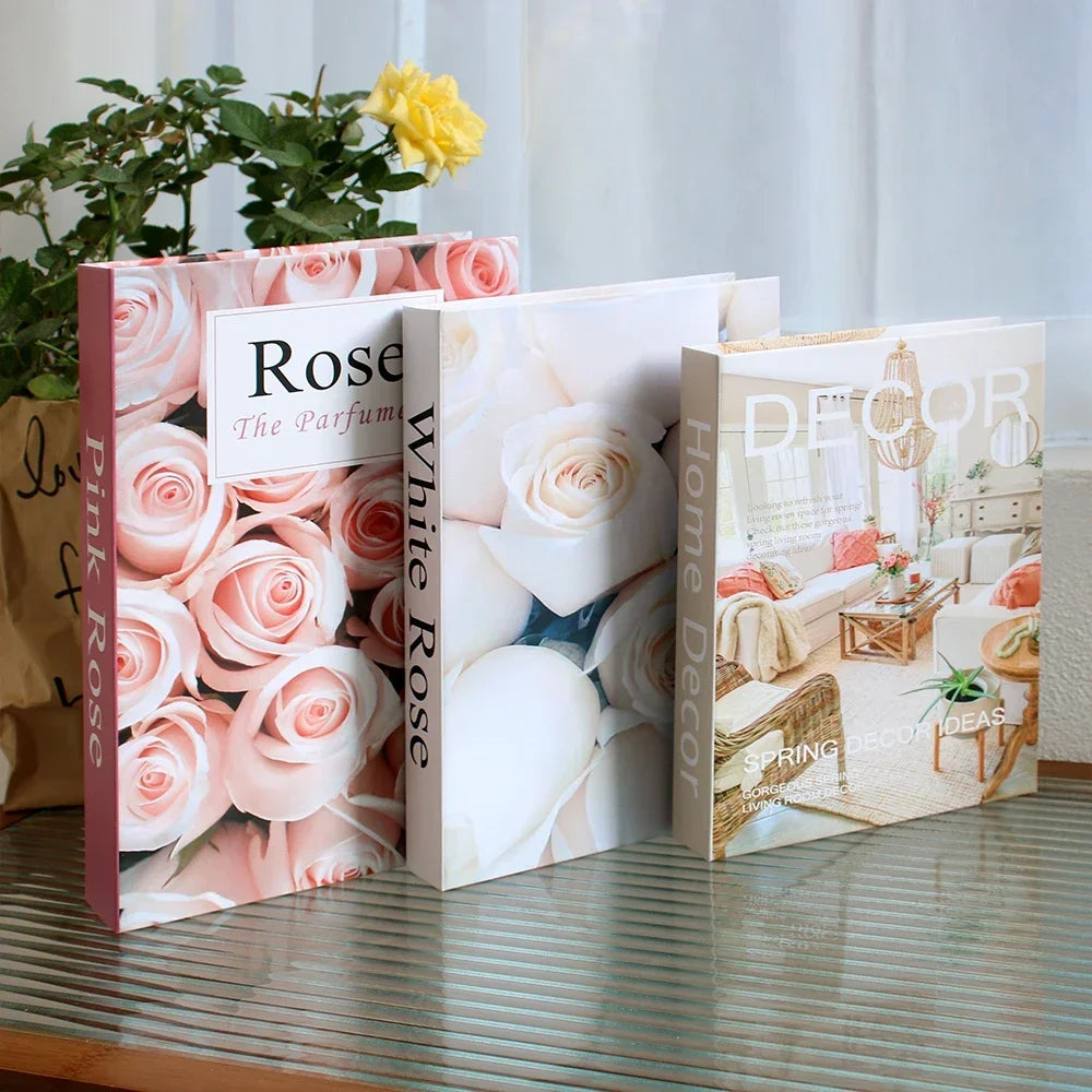 3Pcs Fashion Fake Books Living Room Decoration Designer Books