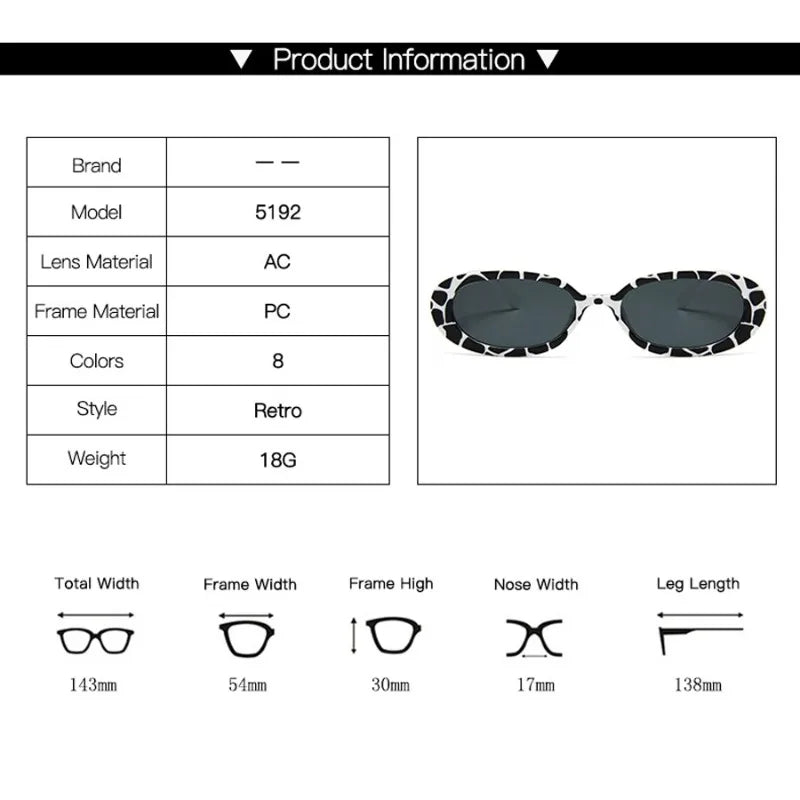 Vintage Oval Sunglasses for Women