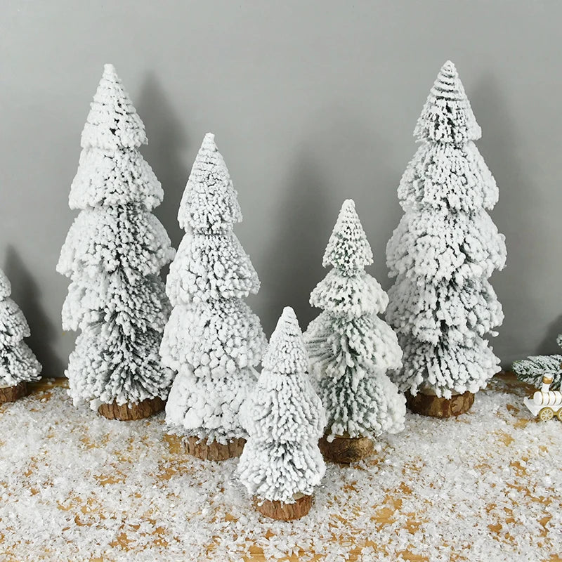 Mini Christmas Snow Pine Trees
