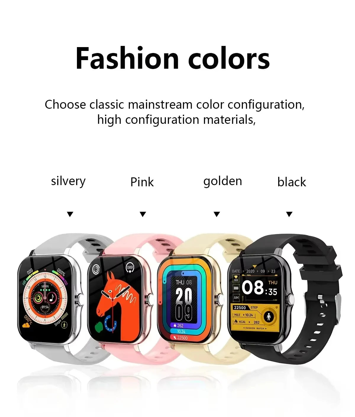 Xiaomi Smartwatch for Men & Women – Waterproof Fitness Tracker with Heart Rate Monitor, Compatible with Android & iOS