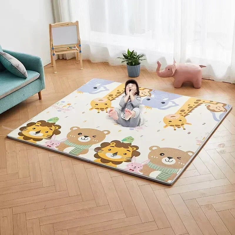 Foldable Double-Sided Baby Play Mat – Soft Foam Educational Rug