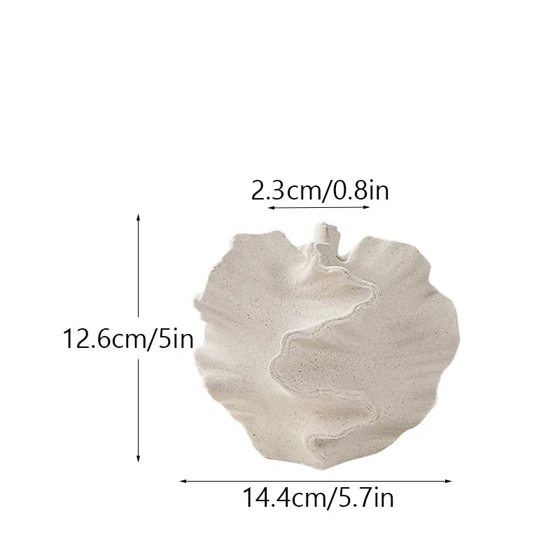 Decorative vase with measurements on a white background