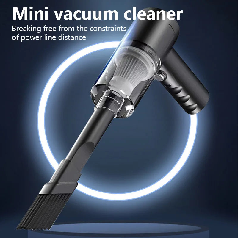 Wireless Handheld Vacuum – 15000Pa Strong Suction for Car & Home | USB Rechargeable