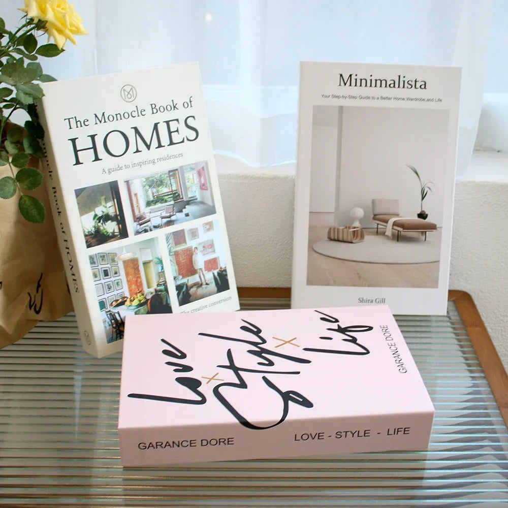 3Pcs Fashion Fake Books Living Room Decoration Designer Books