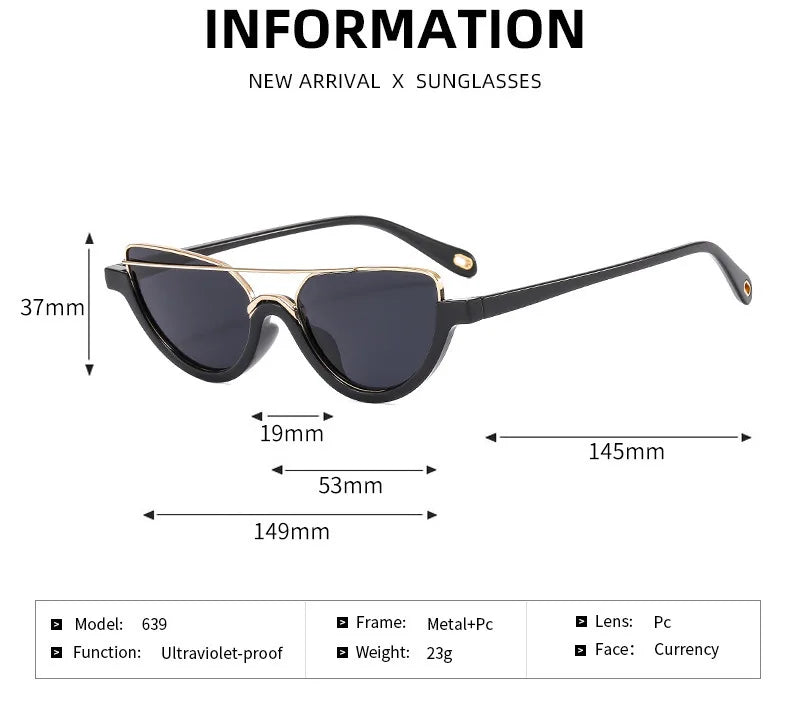 Small Frame Cat's Eye Sunglasses