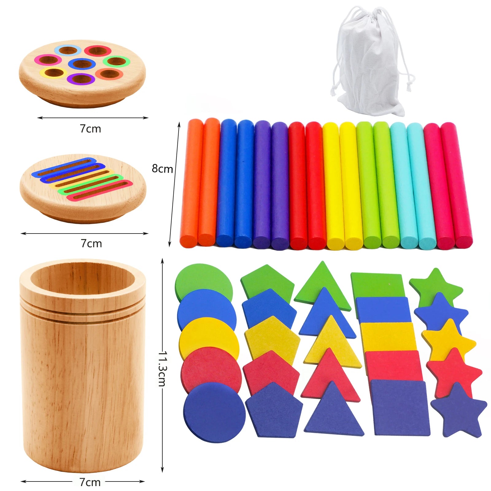 Montessori Wooden Color Sorting Toy