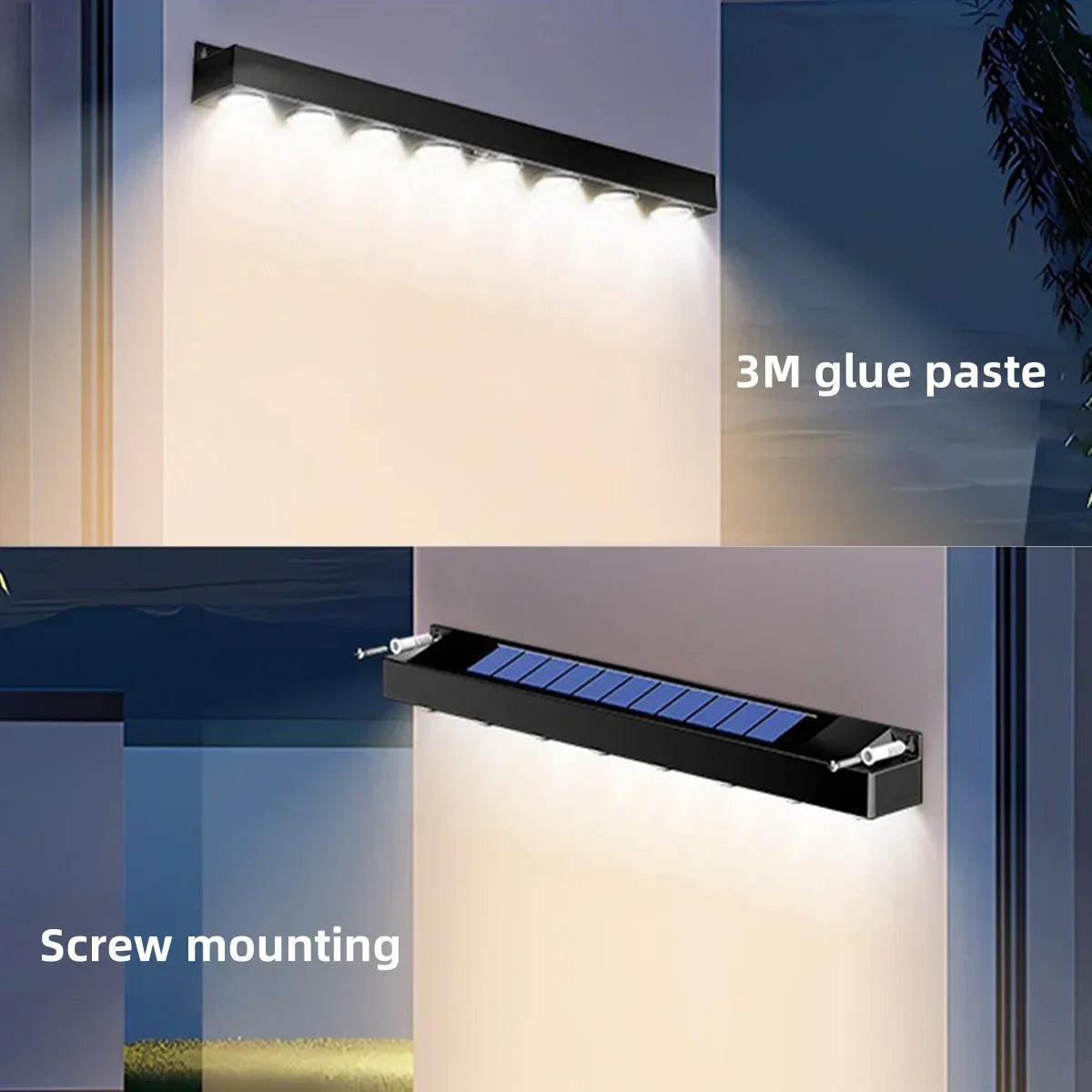 LED Solar Wall Light Outdoor Garden Decor