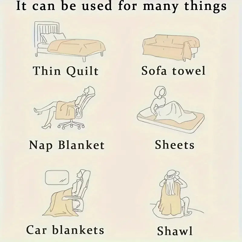 Cozy Korean-Style Thick Flannel Blanket