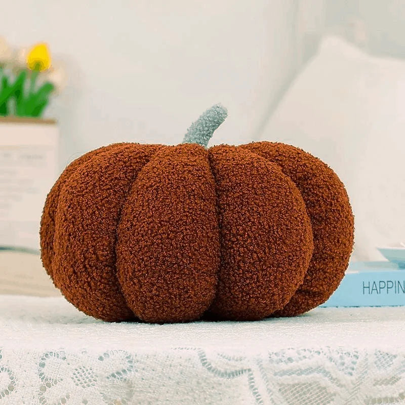 Pumpkin Shaped Plush Throw Pillow
