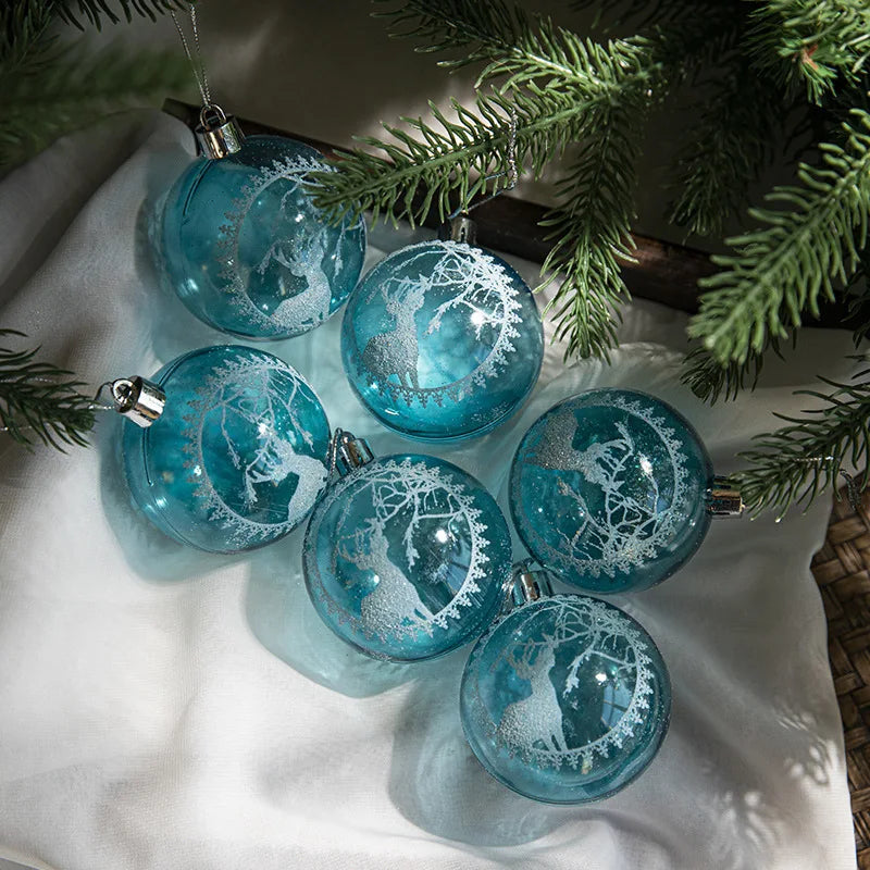 Clear Hanging Baubles for Christmas Tree Decoration