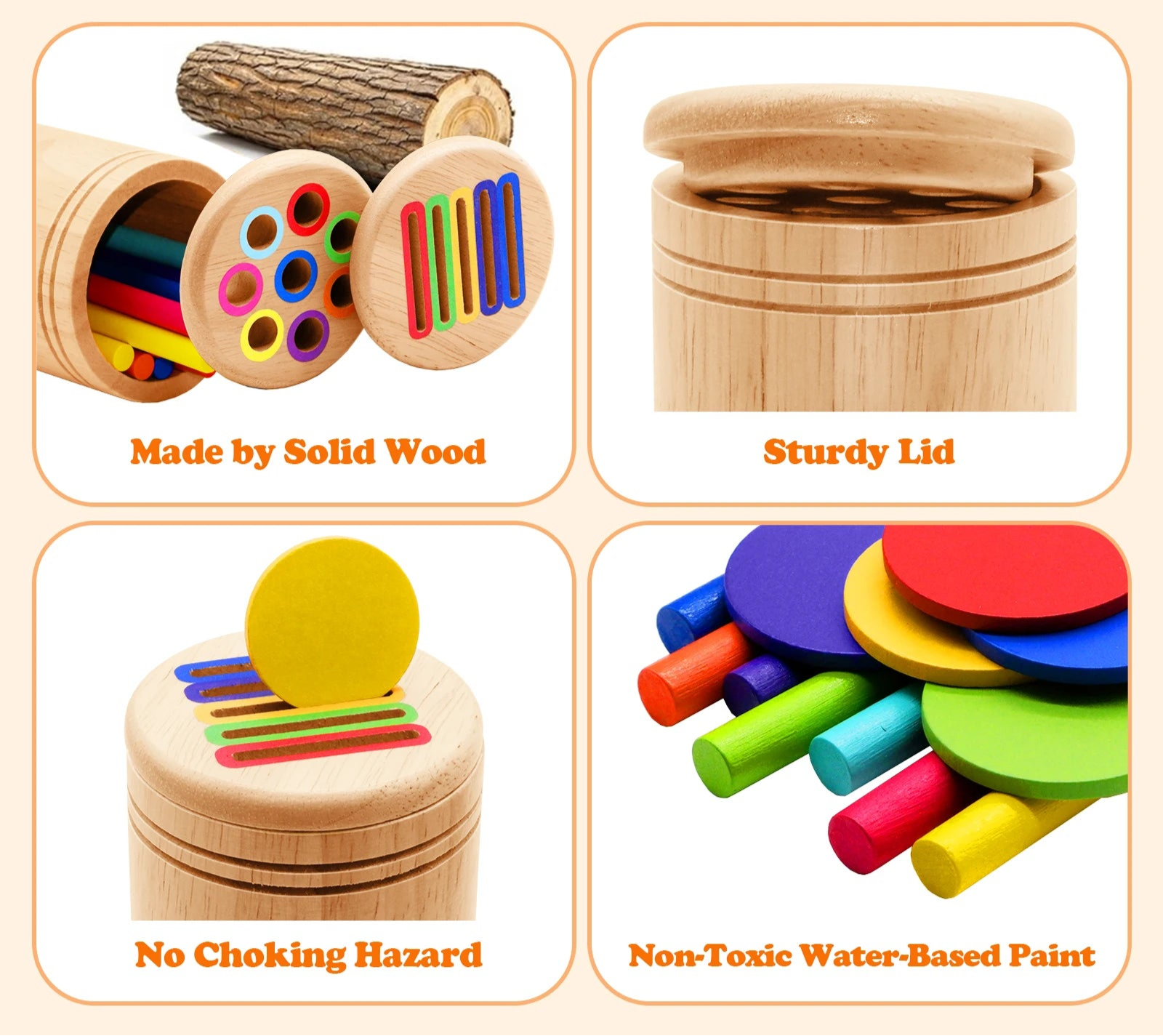 Montessori Wooden Color Sorting Toy