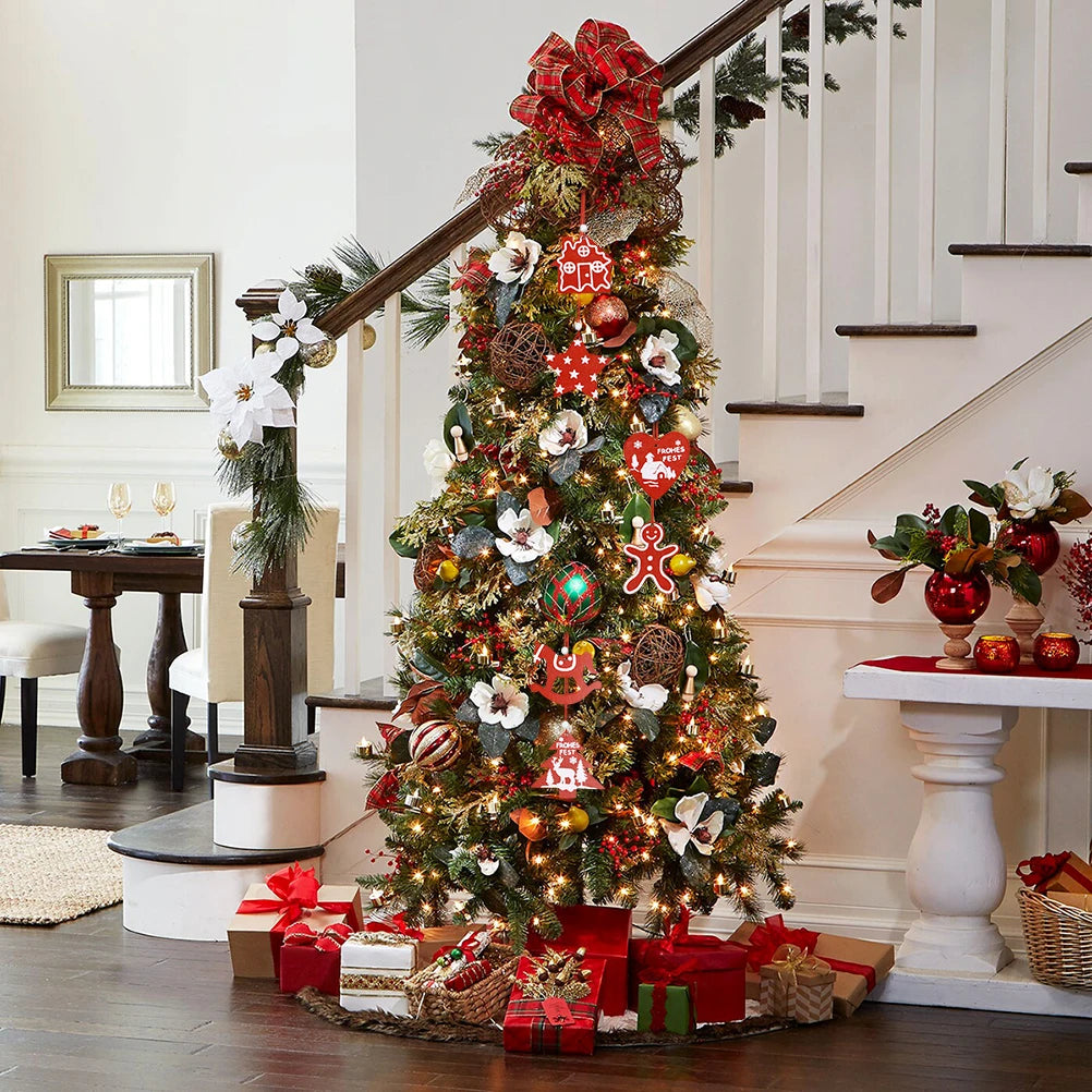 Wooden Christmas Tree Hanging Ornaments