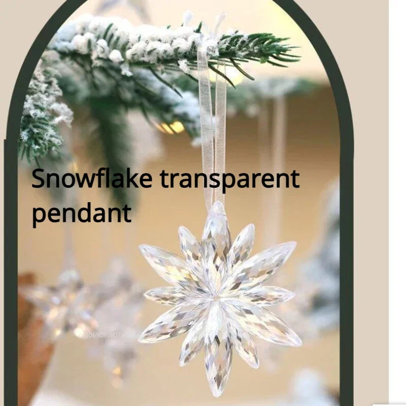 Transparent Snowflake Pendants